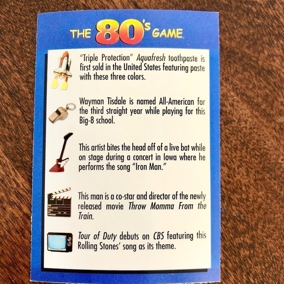 The 80s Game,‎ 80s Trivia Board Game, Vintage, 2001, Nice Condition - Picture 12 of 13